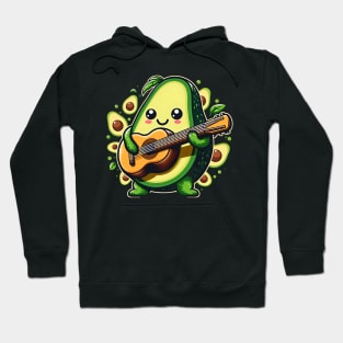 avocado playing guitar - music Hoodie